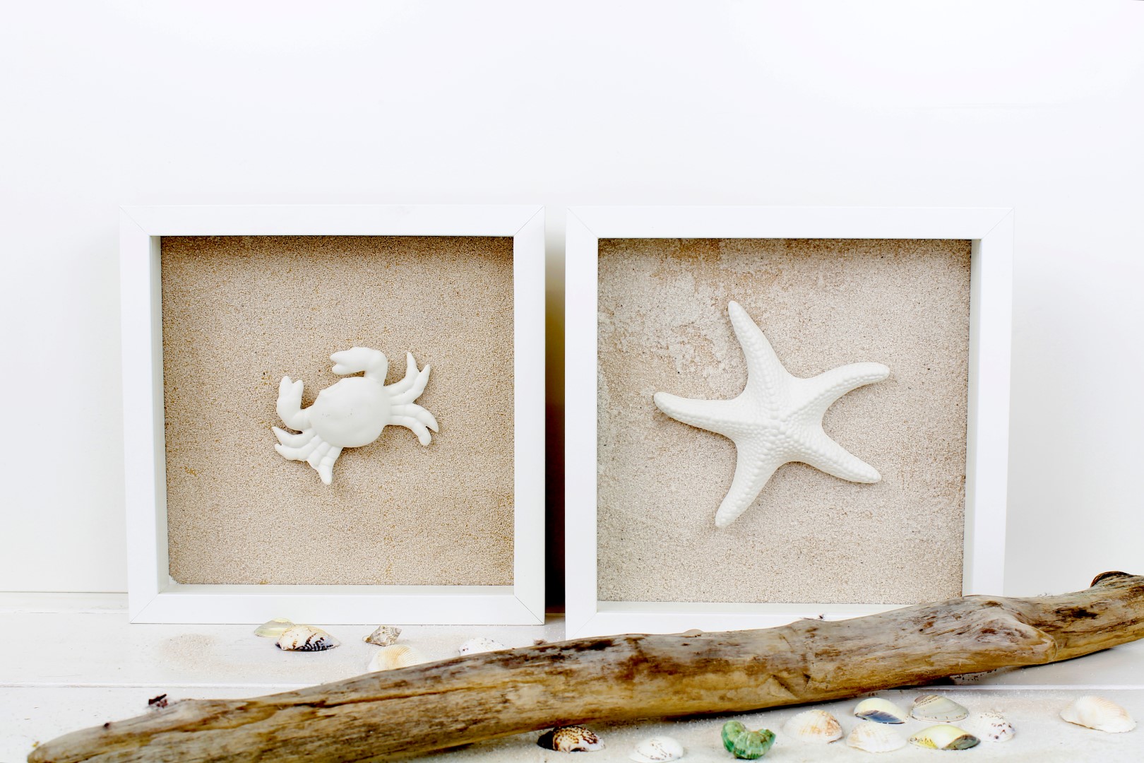 IkeaHack Maritime Bilder mit Sand mit dem Ribba Bilderrahmen