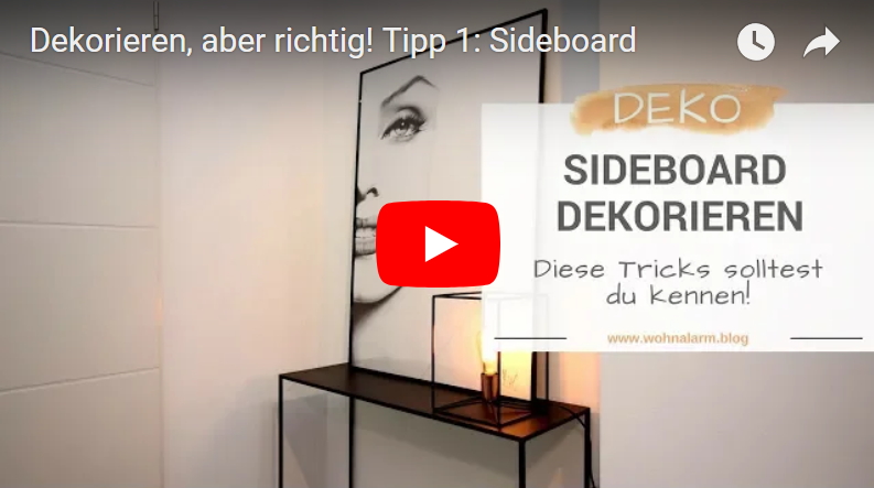 Dekorieren, aber richtig! Tipp 1: Sideboards und der goldene Schnitt